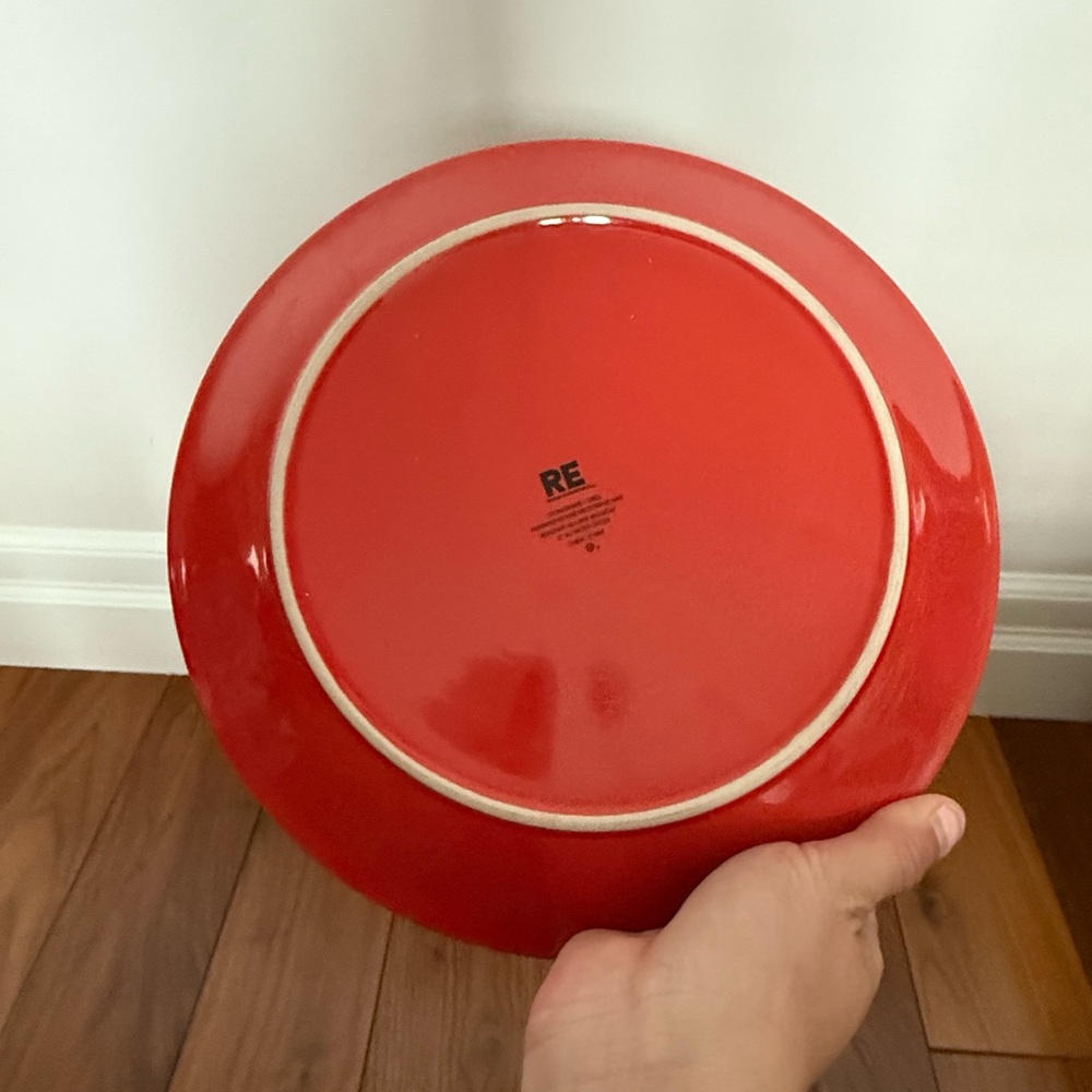 Room Essentials Red Dinnerware Plate stoneware - Picture 4 of 4